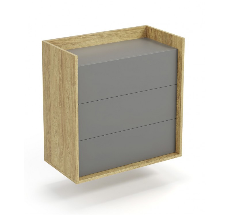 MOBIUS chest 3S color: hikora oak/grey DIOMMI V-PL-MOBIUS-KOMODA_3S-SZARY
