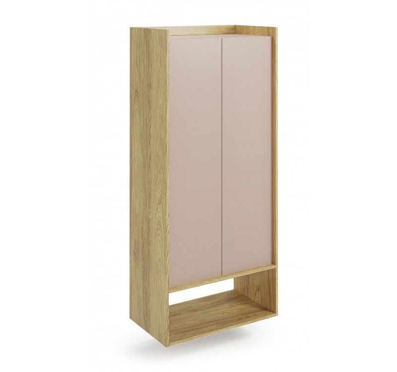 MOBIUS regal 2D color: hikora oak/white DIOMMI V-PL-MOBIUS-REGAŁ_2D-ANT.RÓŻ