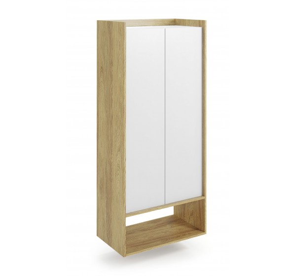MOBIUS regal 2D color: hikora oak/white DIOMMI V-PL-MOBIUS-REGAŁ_2D-BIEL