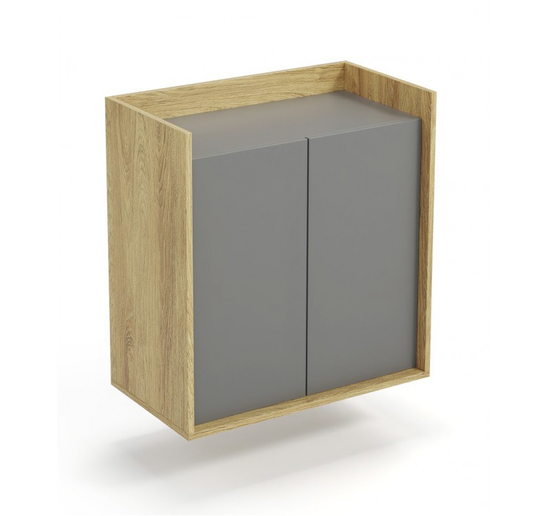 MOBIUS cabinet 2D color: hikora oak/grey DIOMMI V-PL-MOBIUS-SZAFKA_2D-SZARY