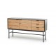 MURANO KM-1 chest, color: artisan oak/black DIOMMI V-PL-MURANO-KM-1
