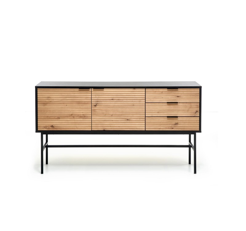 MURANO KM-1 chest, color: artisan oak/black DIOMMI V-PL-MURANO-KM-1