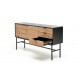 MURANO KM-1 chest, color: artisan oak/black DIOMMI V-PL-MURANO-KM-1