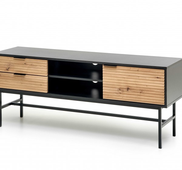 MURANO RTV-1 TV-stand, color: artisan oak/black DIOMMI V-PL-MURANO-RTV-1