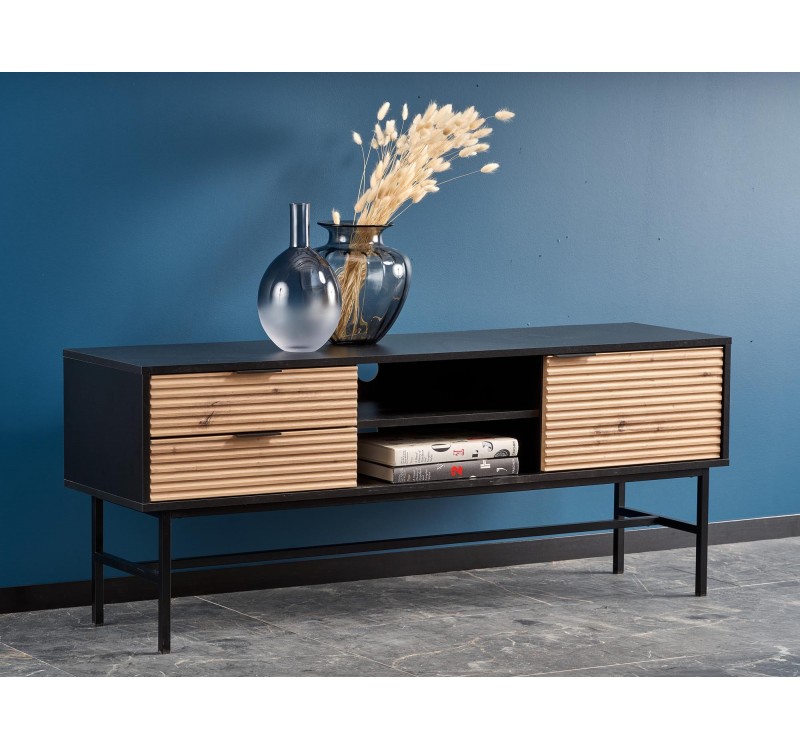 MURANO RTV-1 TV-stand, color: artisan oak/black DIOMMI V-PL-MURANO-RTV-1