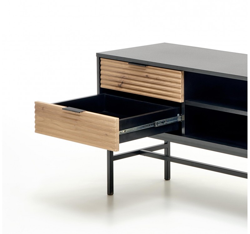 MURANO RTV-1 TV-stand, color: artisan oak/black DIOMMI V-PL-MURANO-RTV-1