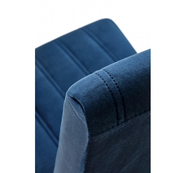 DIEGO 2 chair, color: quilted velvet Stripes - MONOLITH 77 DIOMMI V-PL-N-DIEGO_2-CZARNY-MONOLITH77