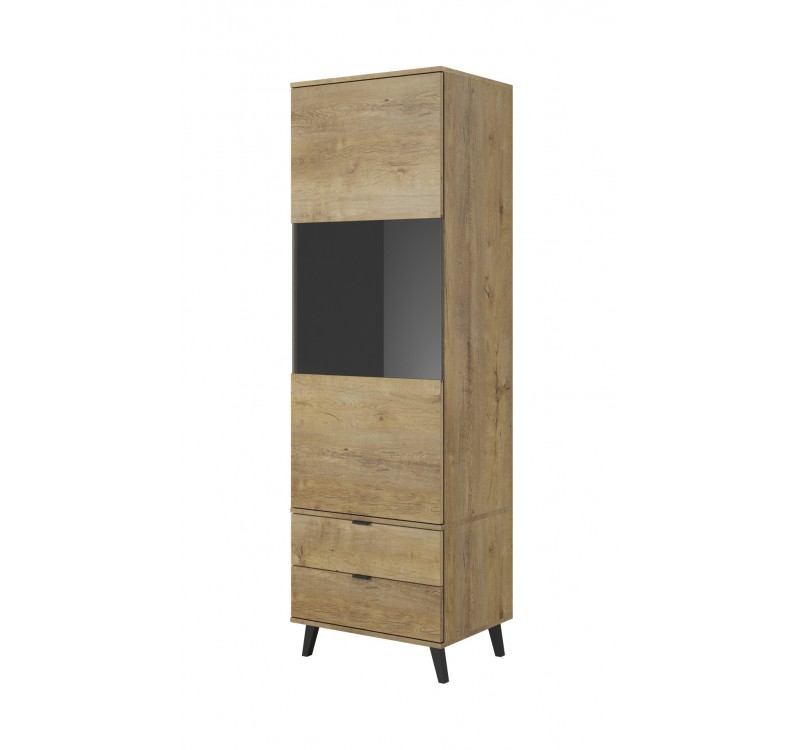 NEST W-2 display cabinet color: lefkas oak / black DIOMMI V-PL-NEST-W-2