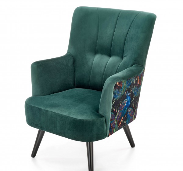 PAGONI chair color: dark green / black DIOMMI V-PL-PAGONI-FOT-C.ZIELONY