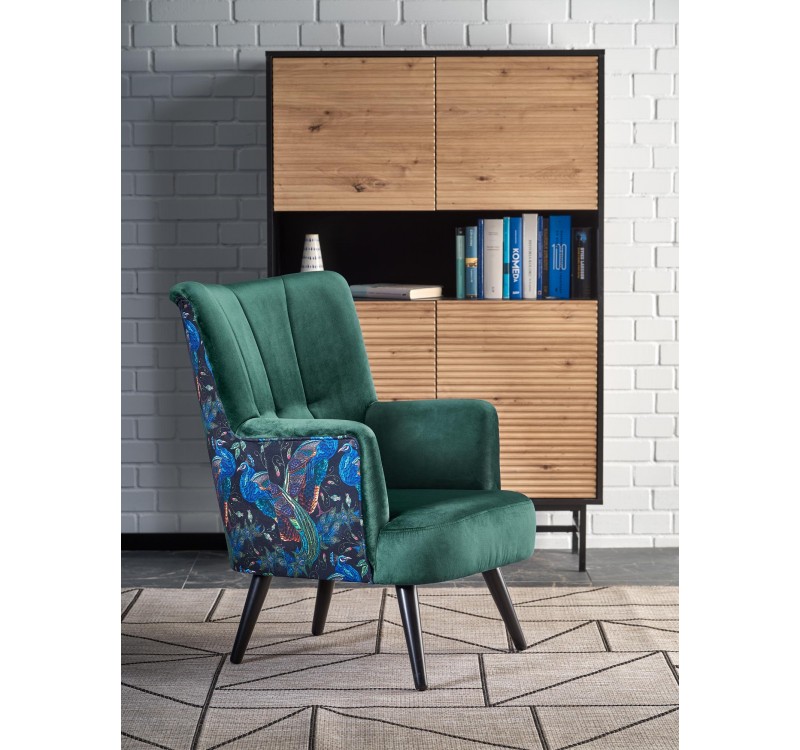 PAGONI chair color: dark green / black DIOMMI V-PL-PAGONI-FOT-C.ZIELONY