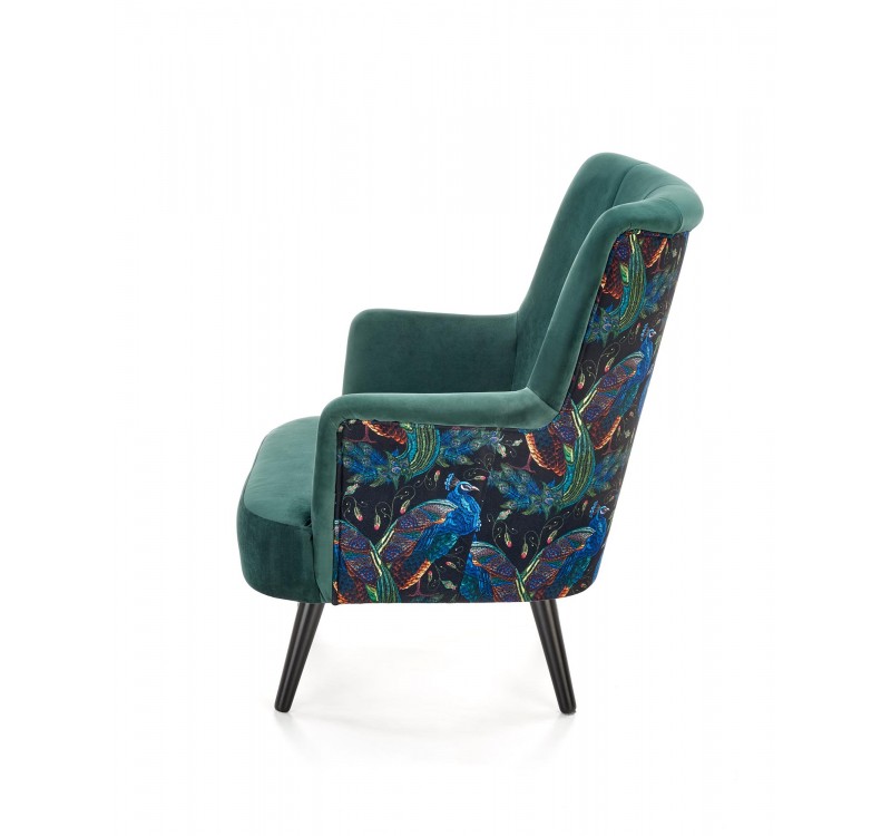 PAGONI chair color: dark green / black DIOMMI V-PL-PAGONI-FOT-C.ZIELONY