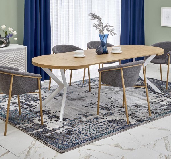PERONI table golden oak/white DIOMMI V-PL-PERONI-ST-D.ZŁOTY/BIAŁY