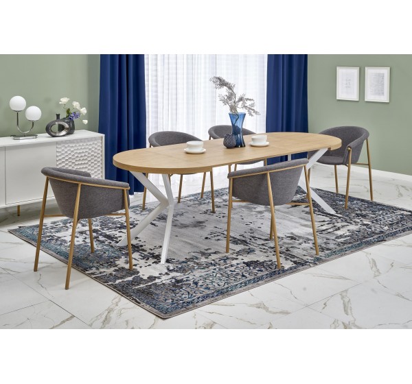 PERONI table golden oak/white DIOMMI V-PL-PERONI-ST-D.ZŁOTY/BIAŁY