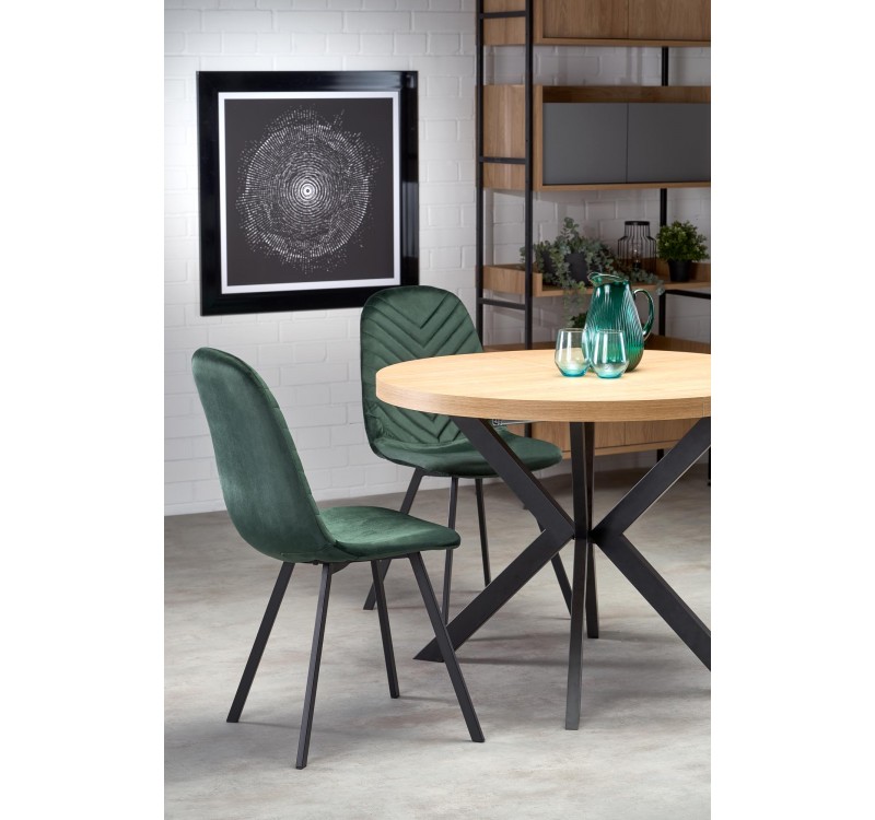 PERONI table golden oak/black DIOMMI V-PL-PERONI-ST-D.ZŁOTY/CZARNY