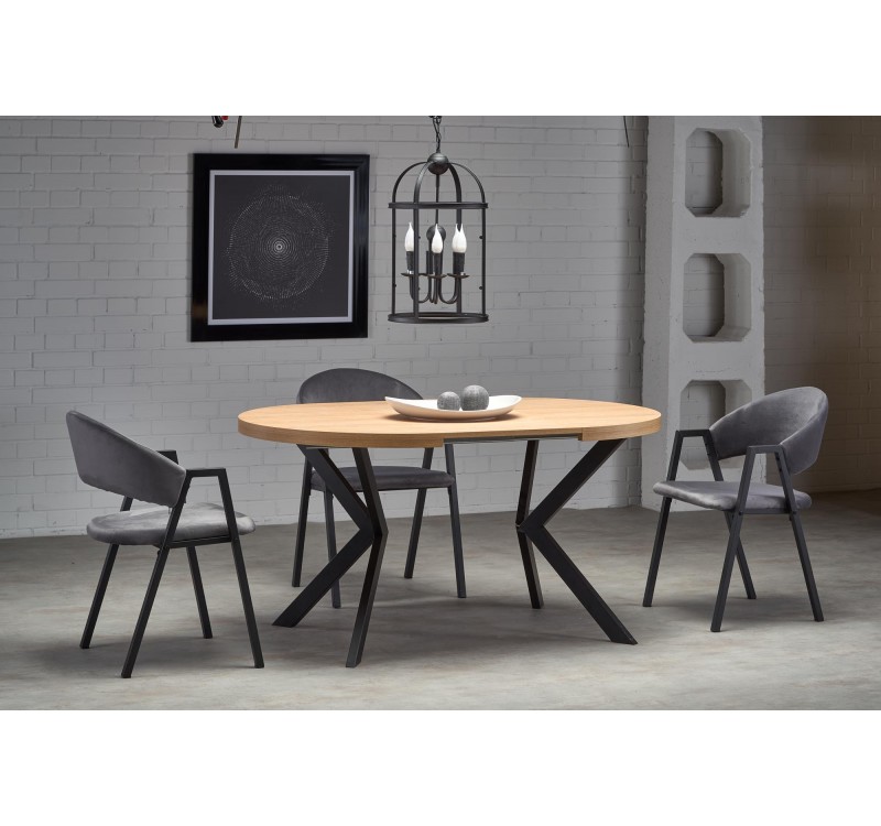 PERONI table golden oak/black DIOMMI V-PL-PERONI-ST-D.ZŁOTY/CZARNY