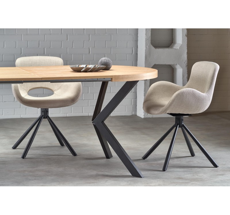 PERONI table golden oak/black DIOMMI V-PL-PERONI-ST-D.ZŁOTY/CZARNY