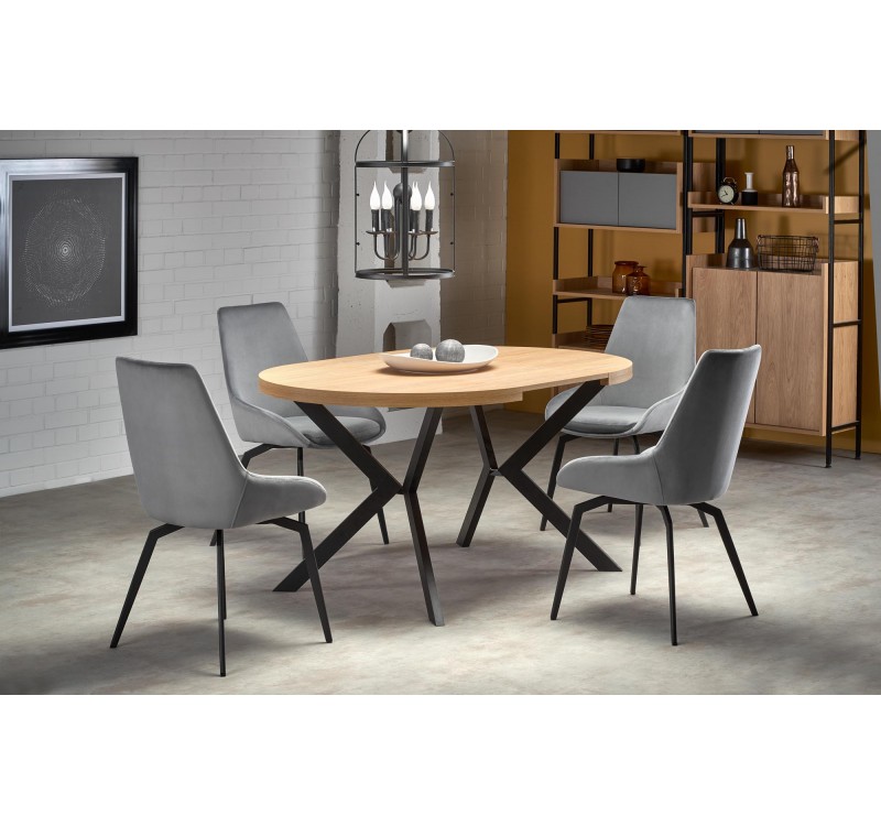 PERONI table golden oak/black DIOMMI V-PL-PERONI-ST-D.ZŁOTY/CZARNY