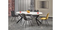PERONI table white marble DIOMMI V-PL-PERONI-ST-MARMUR/CZARNY