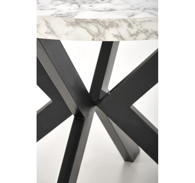 PERONI table white marble DIOMMI V-PL-PERONI-ST-MARMUR/CZARNY