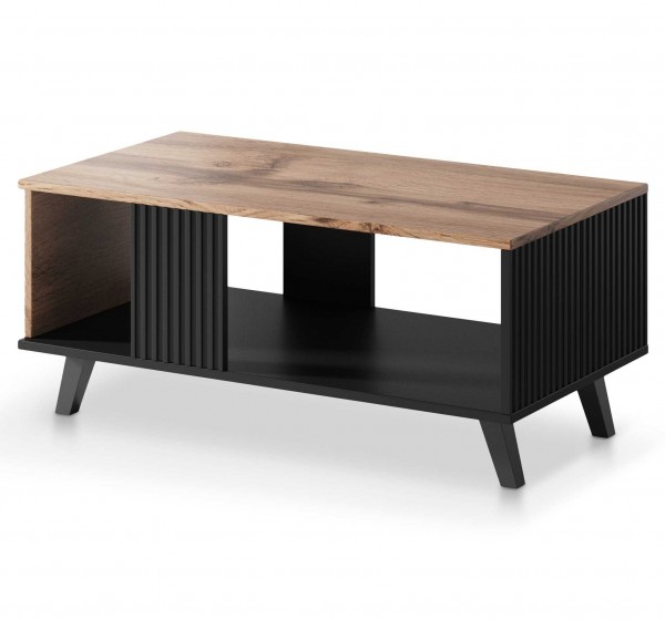 Τραπεζάκι σαλονιού ξύλινο δρυς/μαύρο 92X50X40 RANDOM LAW DIOMMI 60-22652