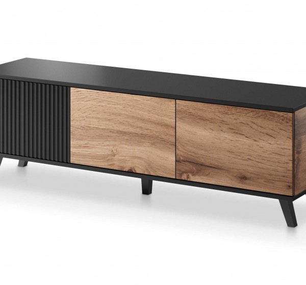 RANDOM RTV-1 TV-stand, color: wotan oak/black DIOMMI V-PL-RANDOM-RTV-1