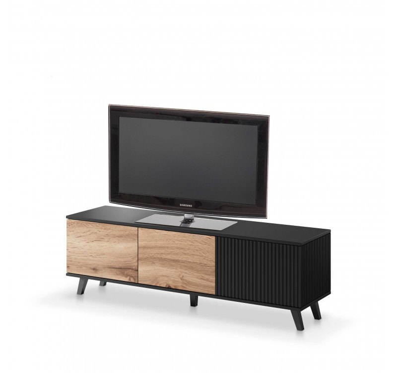 RANDOM RTV-1 TV-stand, color: wotan oak/black DIOMMI V-PL-RANDOM-RTV-1