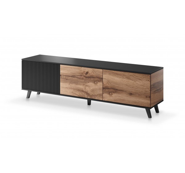 RANDOM RTV-2 TV-stand, color: wotan oak/black DIOMMI V-PL-RANDOM-RTV-2