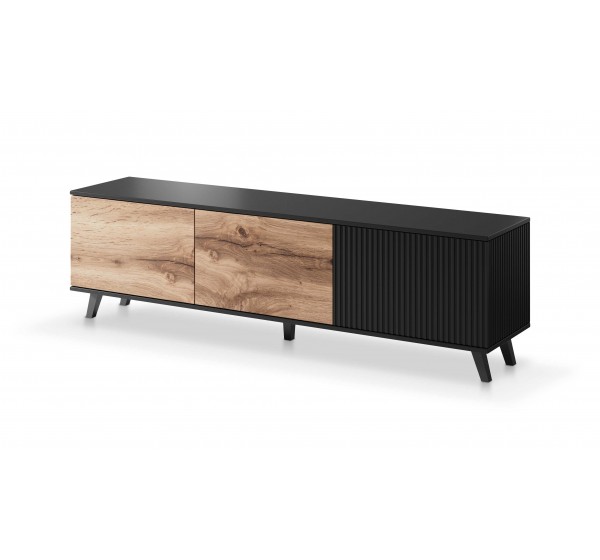 RANDOM RTV-2 TV-stand, color: wotan oak/black DIOMMI V-PL-RANDOM-RTV-2