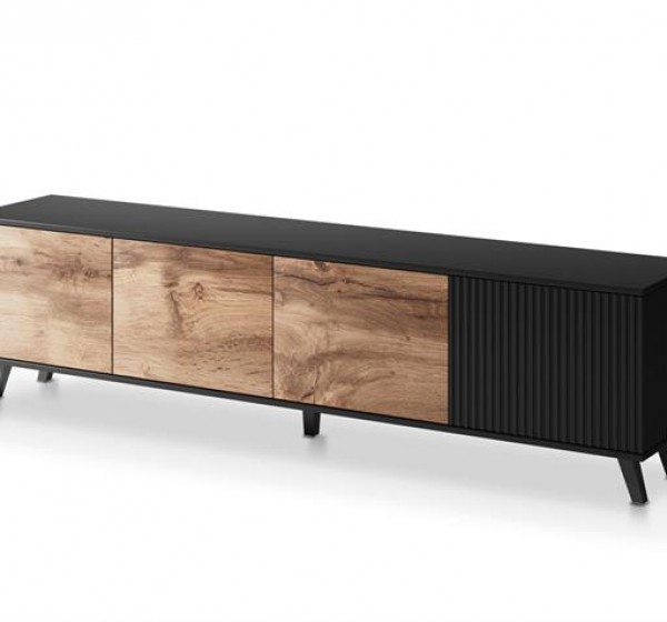 RANDOM RTV-3 TV-stand, color: wotan oak/black DIOMMI V-PL-RANDOM-RTV-3
