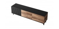 RANDOM RTV-2 TV-stand, color: wotan oak/black DIOMMI V-PL-RANDOM-RTV-K