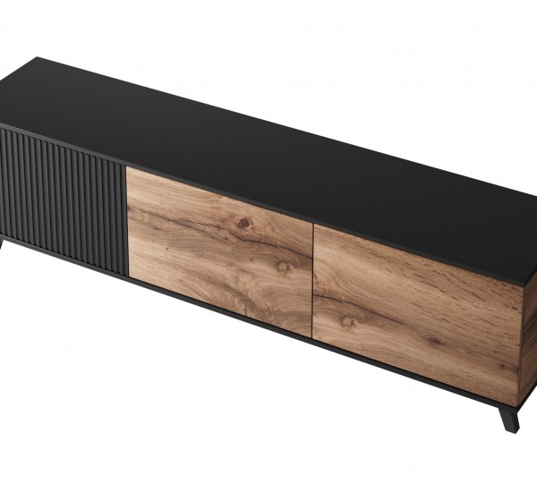 RANDOM RTV-2 TV-stand, color: wotan oak/black DIOMMI V-PL-RANDOM-RTV-K