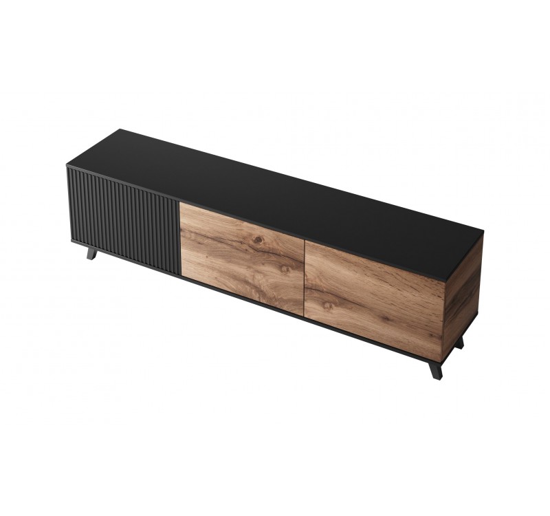 RANDOM RTV-2 TV-stand, color: wotan oak/black DIOMMI V-PL-RANDOM-RTV-K