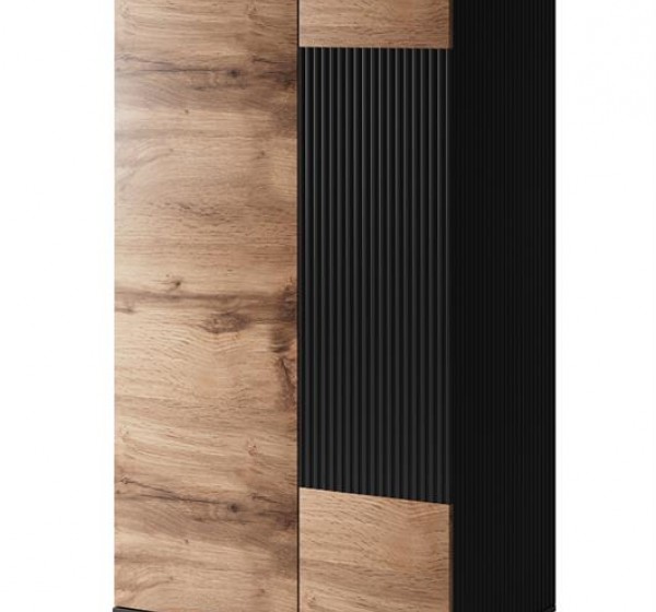 RANDOM P-1 hanging shelf, color: wotan oak/black DIOMMI V-PL-RANDOM-S-1