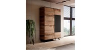 RANDOM P-1 hanging shelf, color: wotan oak/black DIOMMI V-PL-RANDOM-S-1