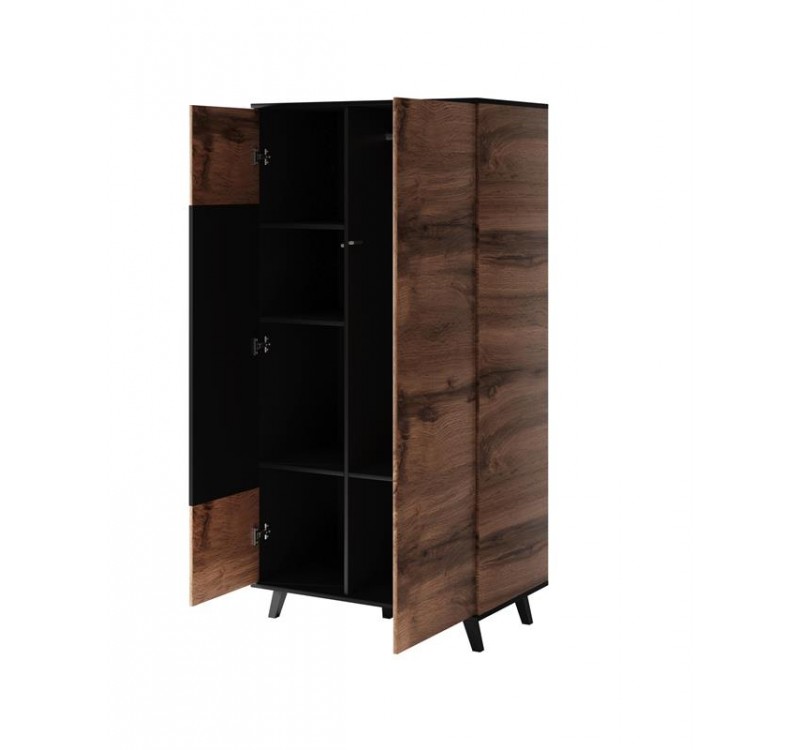 RANDOM P-1 hanging shelf, color: wotan oak/black DIOMMI V-PL-RANDOM-S-1