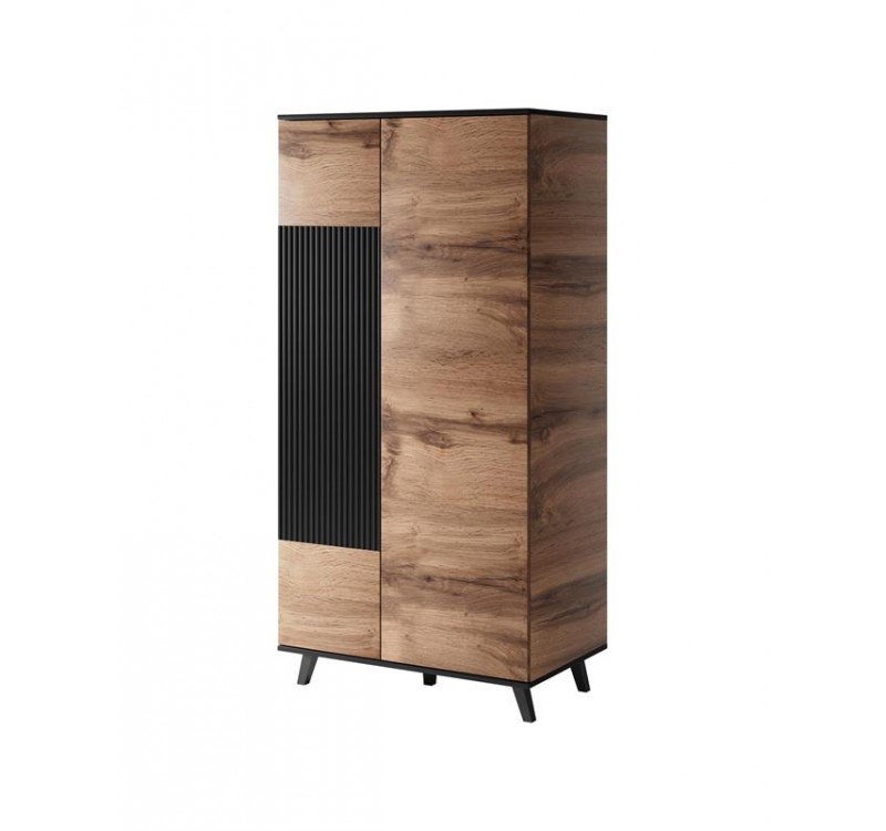 RANDOM P-1 hanging shelf, color: wotan oak/black DIOMMI V-PL-RANDOM-S-1