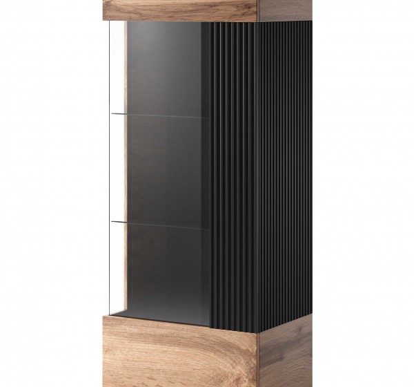 RANDOM W-1 display cabinet, color: wotan oak/black DIOMMI V-PL-RANDOM-W-1