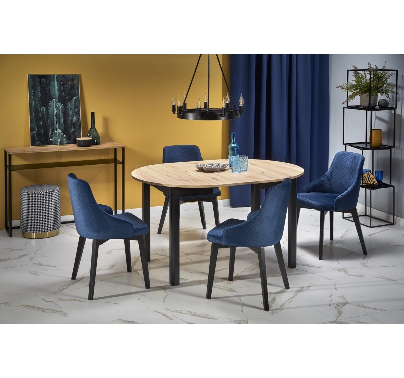 RINGO ext. table artisan oak / black DIOMMI V-PL-RINGO-ST-ARTISAN/CZARNY