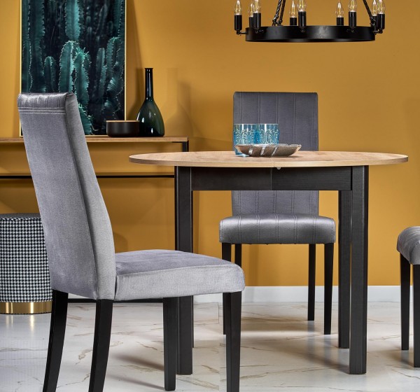 RINGO ext. table artisan oak / black DIOMMI V-PL-RINGO-ST-ARTISAN/CZARNY