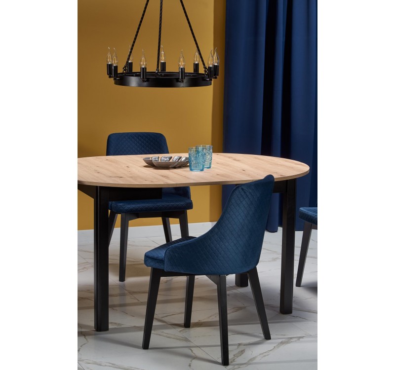 RINGO ext. table artisan oak / black DIOMMI V-PL-RINGO-ST-ARTISAN/CZARNY