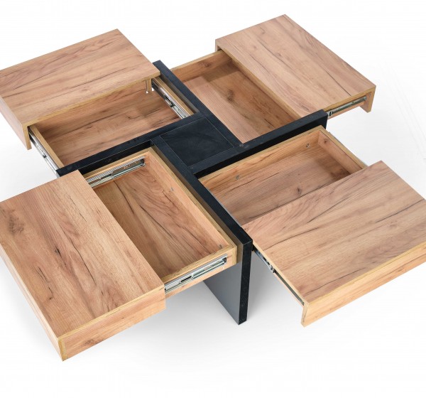 SEVILLA, c.table, craft oak / black DIOMMI V-PL-SEVILLA-LAW