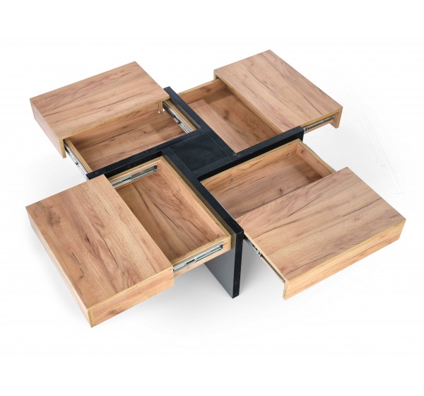 SEVILLA, c.table, craft oak / black DIOMMI V-PL-SEVILLA-LAW