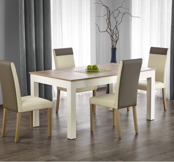 SEWERYN 160/300 cm extension table color: sonoma oak / white DIOMMI V-PL-SEWERYN-ST-SONOMA/BIAŁY