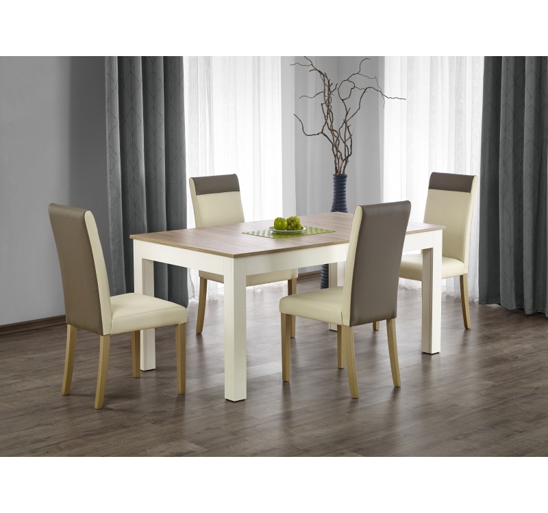 SEWERYN 160/300 cm extension table color: sonoma oak / white DIOMMI V-PL-SEWERYN-ST-SONOMA/BIAŁY