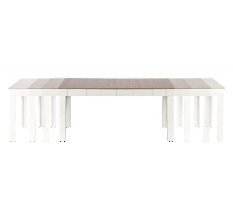 SEWERYN 160/300 cm extension table color: sonoma oak / white DIOMMI V-PL-SEWERYN-ST-SONOMA/BIAŁY