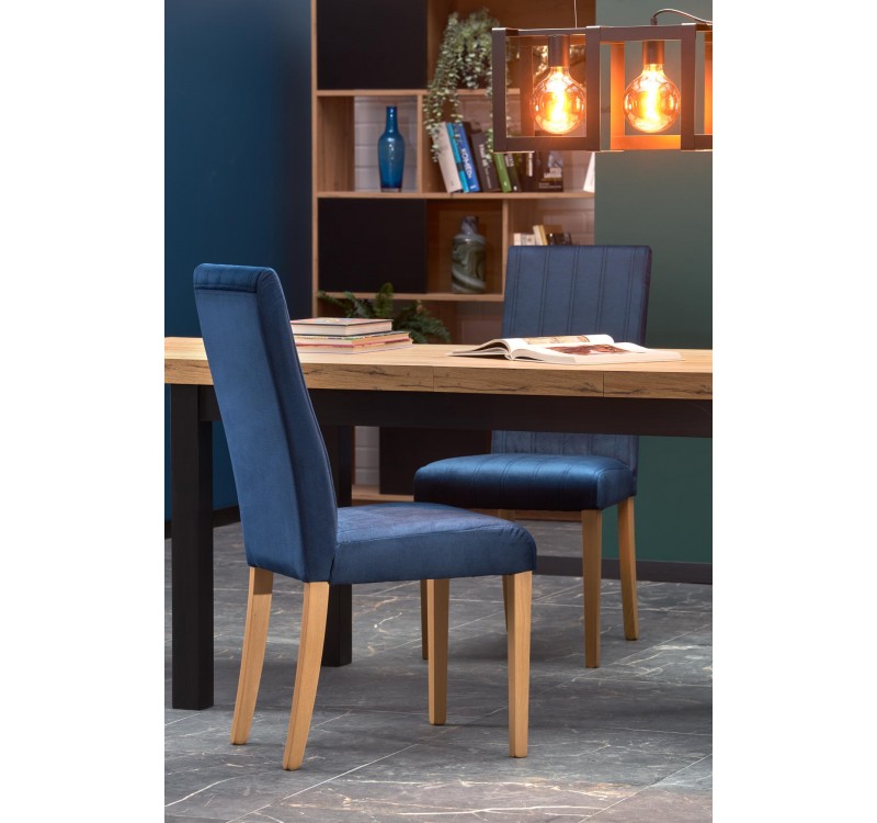 TIAGO extension table craft oak DIOMMI V-PL-TIAGO-ST-CRAFT/CZARNY