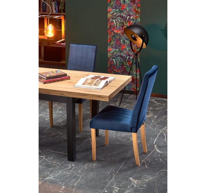 TIAGO extension table craft oak DIOMMI V-PL-TIAGO-ST-CRAFT/CZARNY