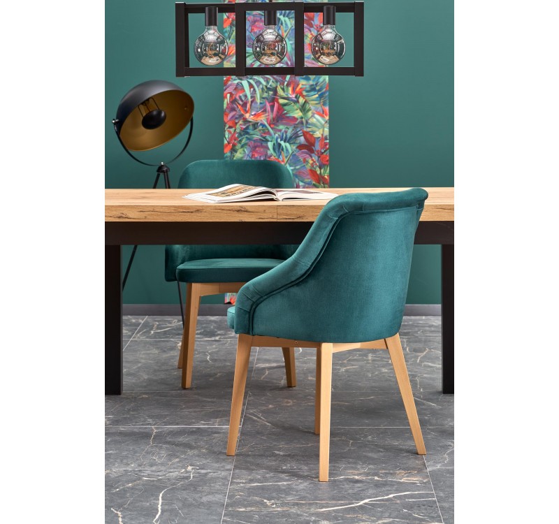 TIAGO extension table craft oak DIOMMI V-PL-TIAGO-ST-CRAFT/CZARNY