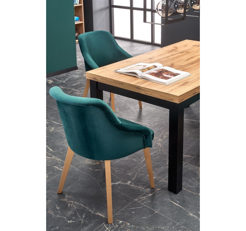 TIAGO extension table craft oak DIOMMI V-PL-TIAGO-ST-CRAFT/CZARNY