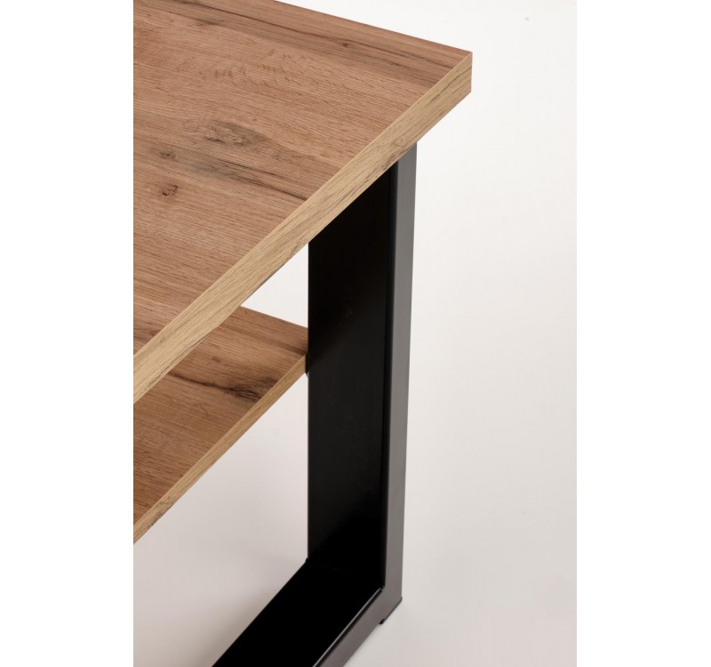 Τραπεζάκι σαλονιού ξύλινο δρυς μαύρο VENOM U 120x60x55  DIOMMI 60-22735